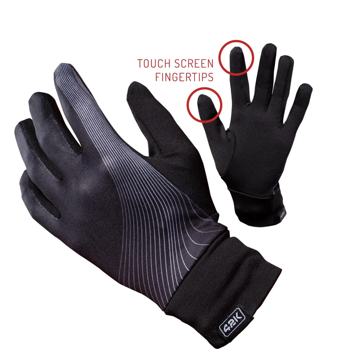 Löparhandskar för pekskärm med mikrofleece, unisex