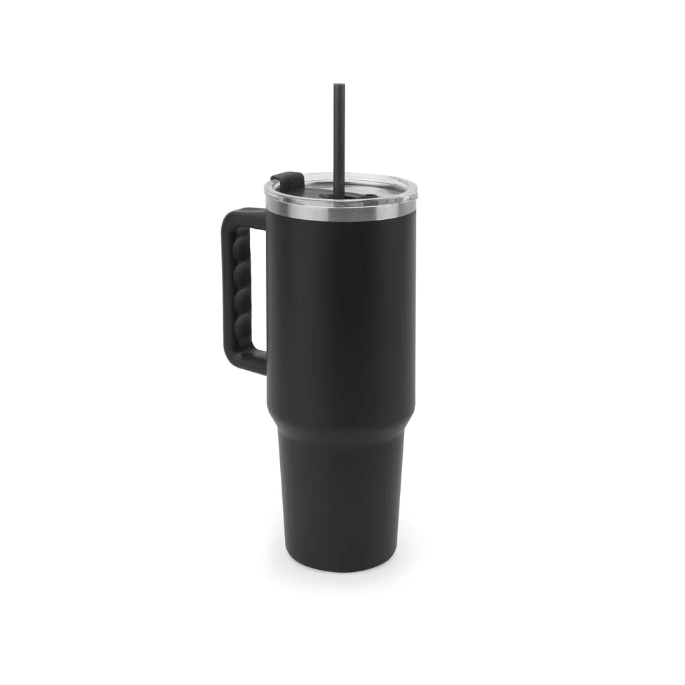 JOYNER XL. Stor termosmugg i rostfritt stål (91 % återvunnen) med vakuumisolerad dubbelvägg och matt yta, 1300 ml