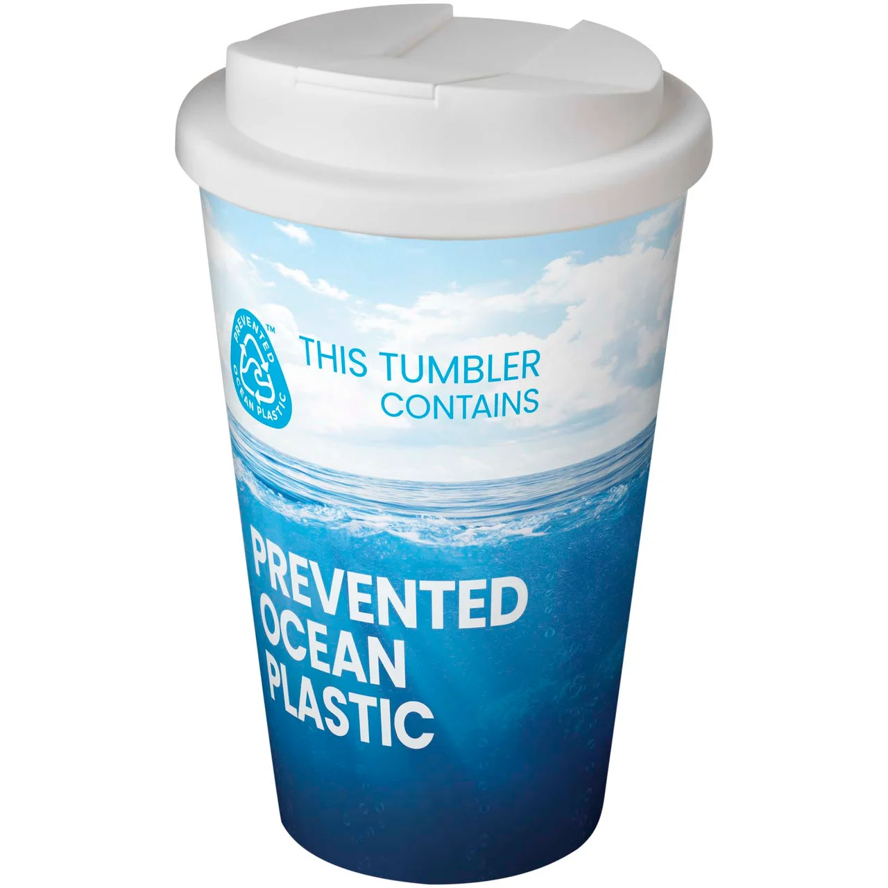 Brite-Americano® POP 350 ml eristetty muki, jossa on roiskesuojattu kansi