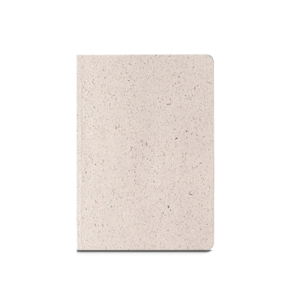 ORGANIC SEMI-RIGID. Anteckningsblock A5 med halvstyvt omslag tillverkat av organiskt elefantmaterial (80%)