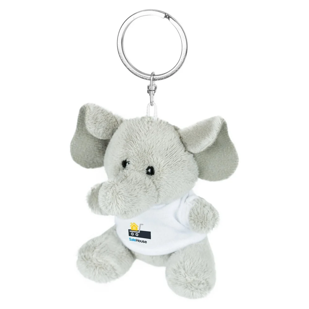Nyckelring med plyschelefant Hugo