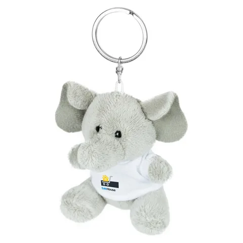 Nyckelring med plyschelefant Hugo