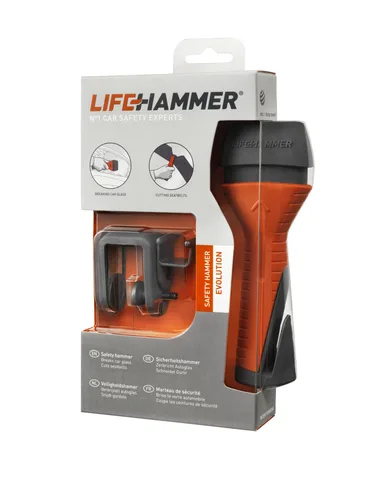 Säkerhetshammare Evolution blisterförpackning orange/grå
