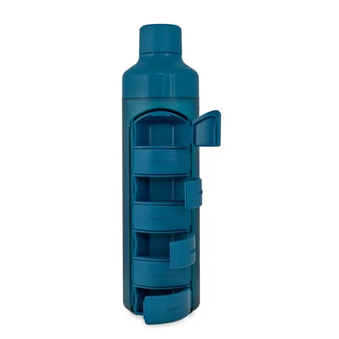 YOS Bottle. Water bottle with pill box 375 ml