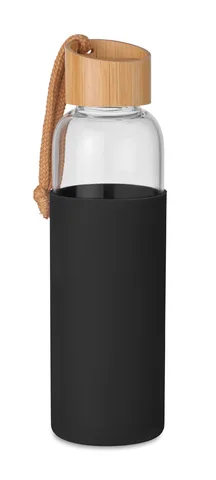 Klaasist veepudel 500 ml ümbrises