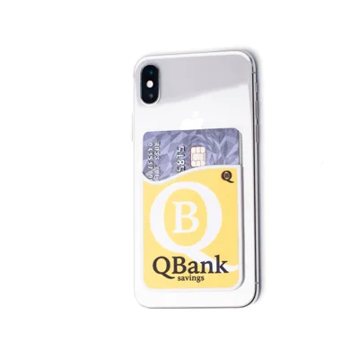 Phone wallet with cleaning cloth