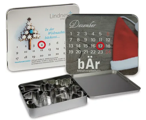 Adventskalender mit Lebkuchenform