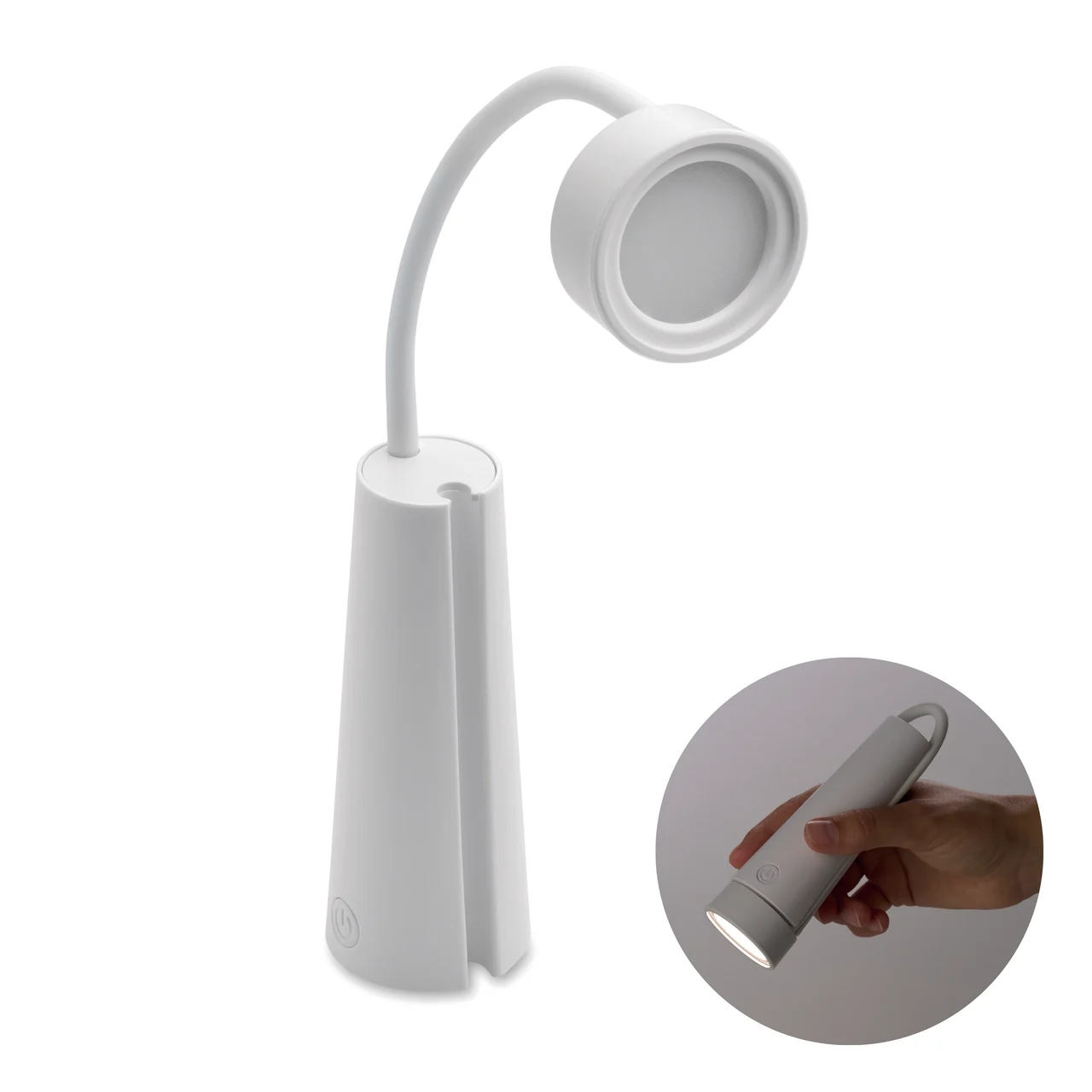 2-i-1 bordslampa/ficklampa