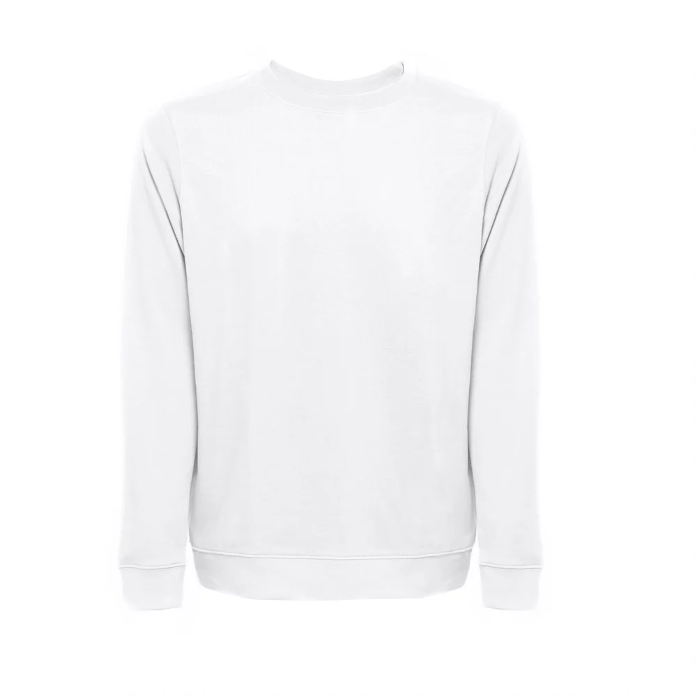 THC COLOMBO WH. Sweatshirt (unisex) i italiensk frotté. vit färg