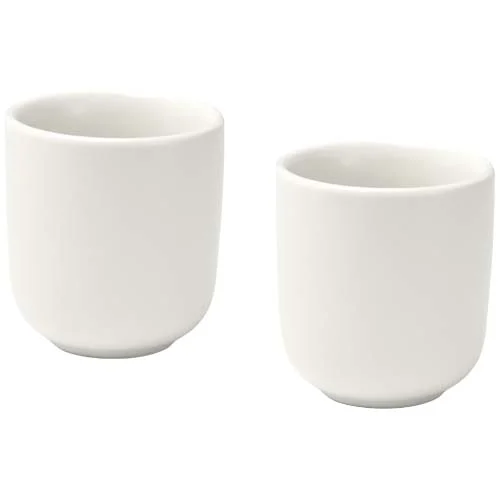 Male 90 ml espressokoppar av keramik – set om två med matt finish