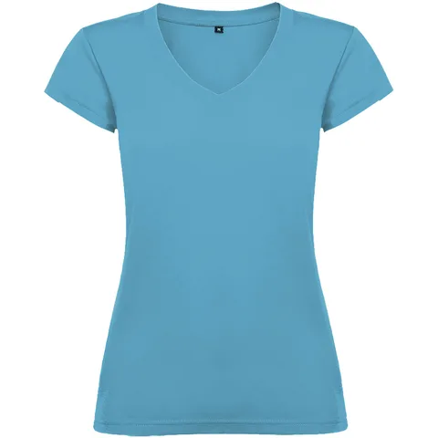 Victoria 155 g/m² kortärmad v-ringad T-shirt för dam