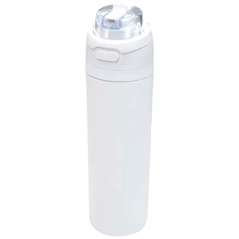 Theron 800 ml RCS recycled single wall stainless steel water bottle with dual function lid