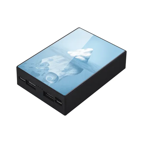 Akupank 10 000mAh taaskasutatud ABS-plastiku ja karastatud klaasiga
