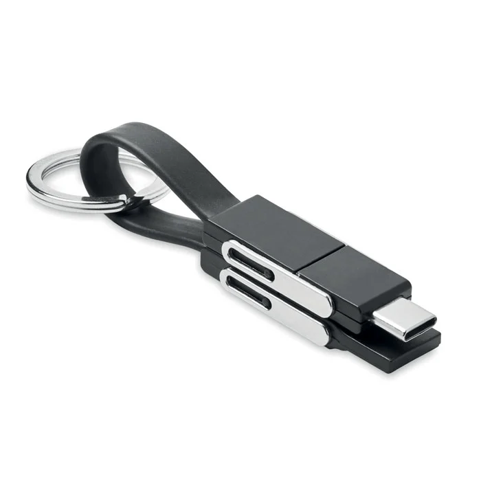 Nyckelring med 4-i-1 kabel