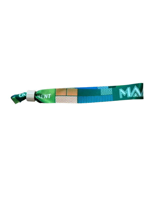 Fabric Wristbands for Events with Security Clip | Maamess Fair Example