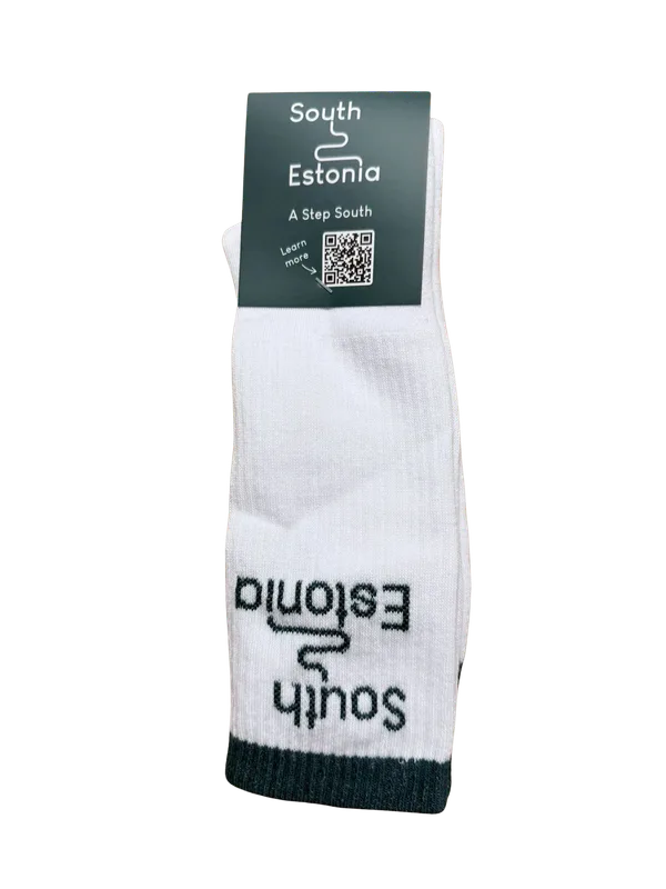 Kootud logoga sokid | Visit South Estonia näide