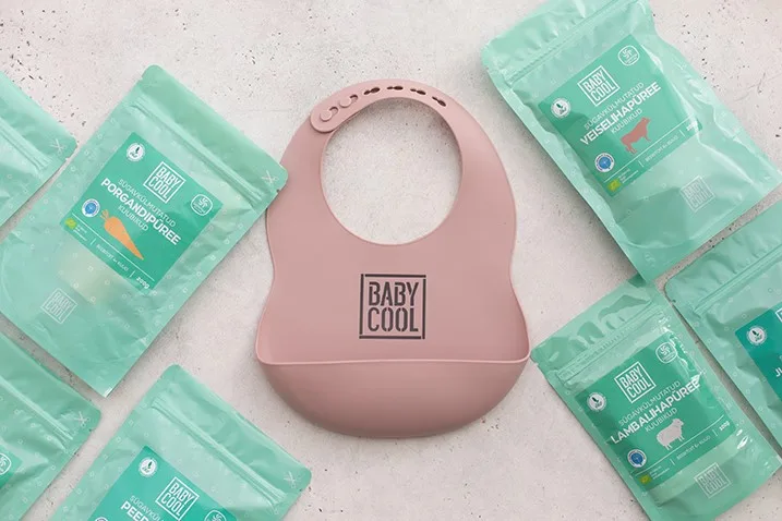 Silikon-Baby-Lätzchen mit Logo | SaareGurmee Beispiel