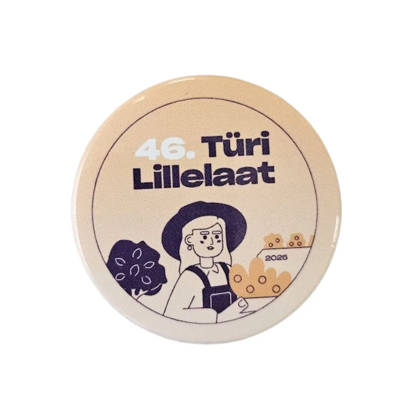 Metal Badge with Pin for Türi Lillelaat – A Timeless Souvenir