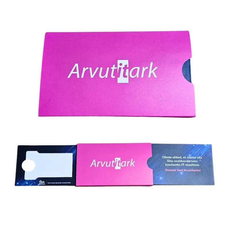 Premium Gift Card Packaging for Arvutitark – Sleek & Functional Design