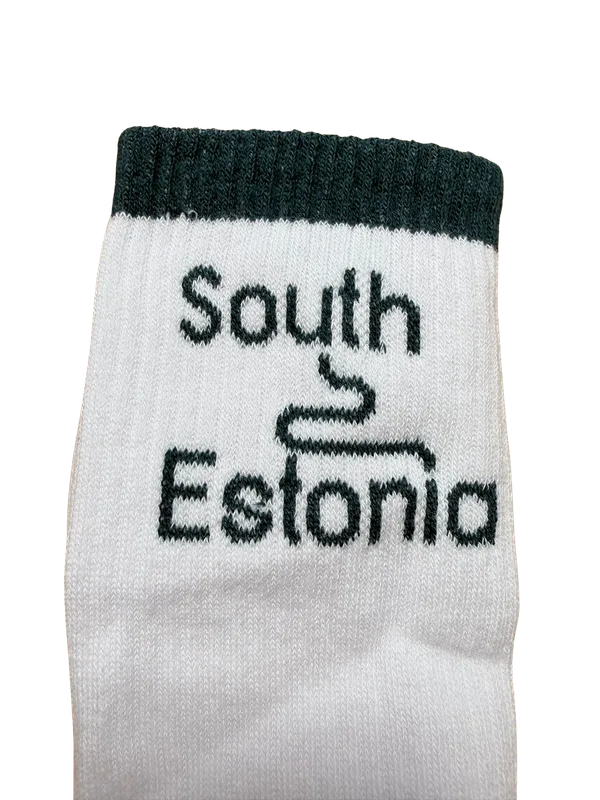 Kootud logoga sokid | Visit South Estonia näide